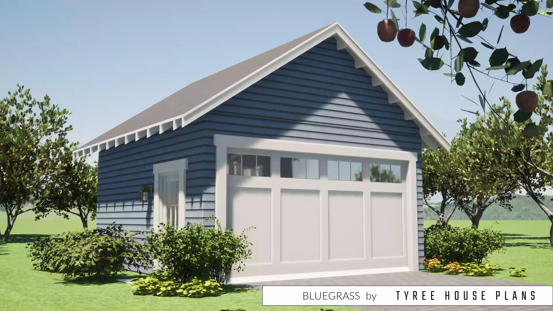 Detached garage. Bluegrass by Tyree House Plans.