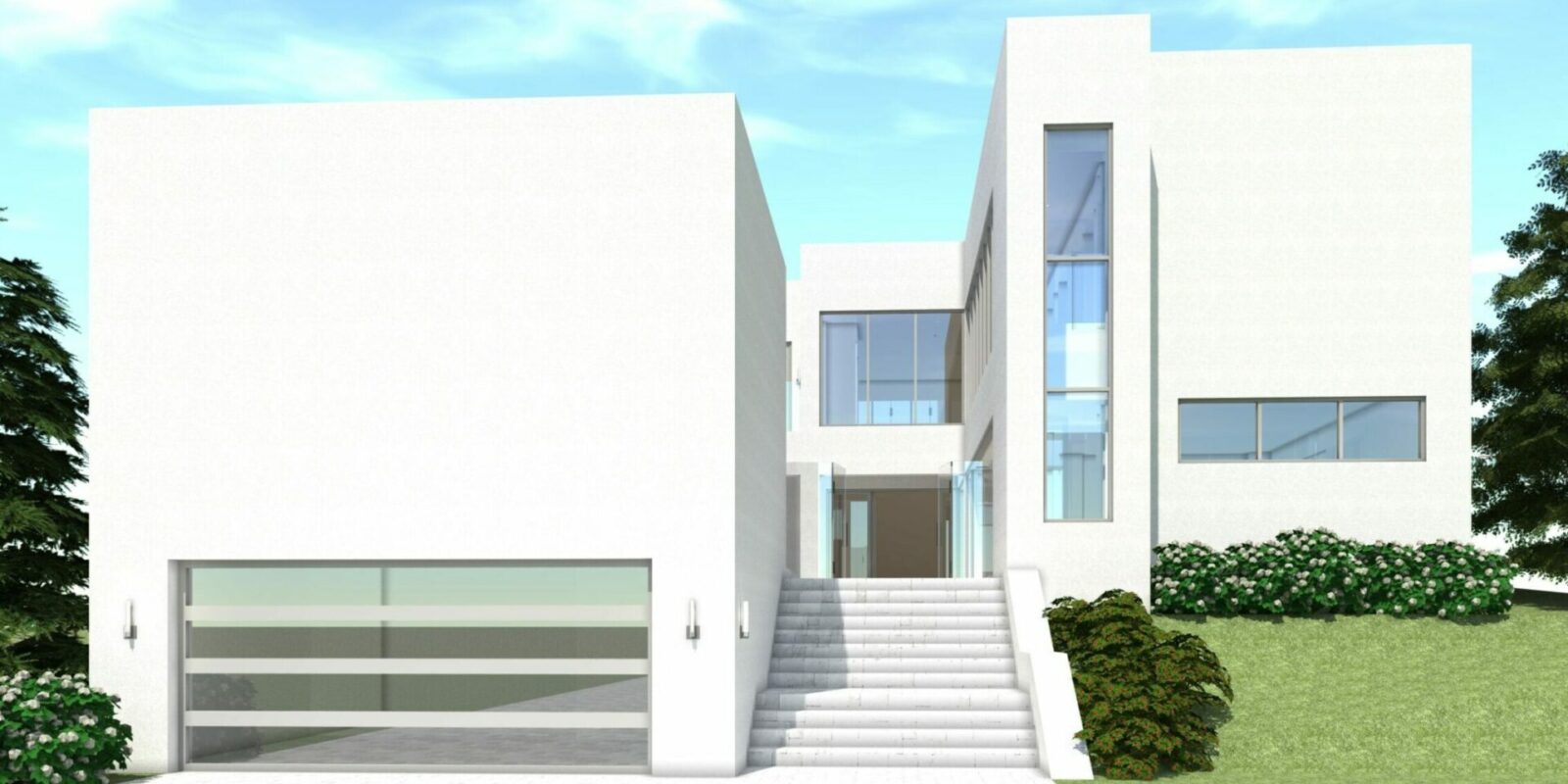 Front entry stairs. Limestone by Tyree House Plans.