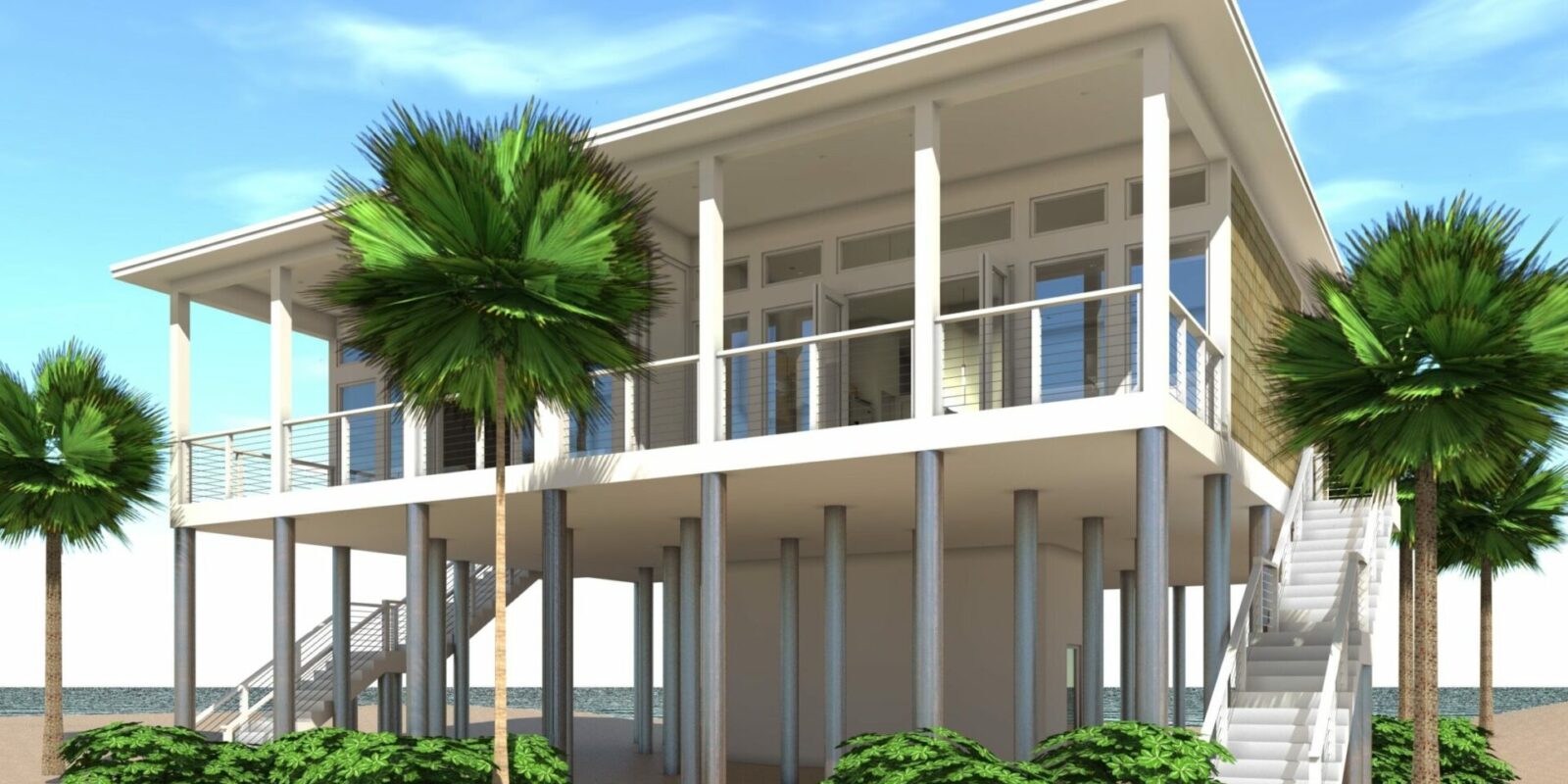 Sandcastle Duplex Plan - Tyree House Plans