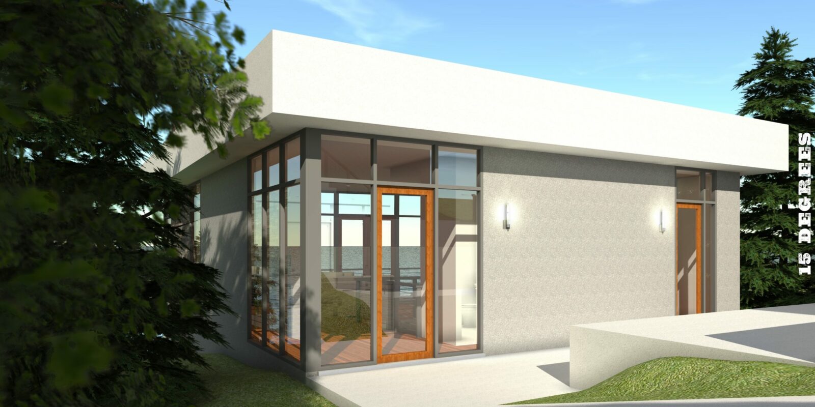 Modern Hillside Home. 2 Bedrooms. Tyree House Plans.