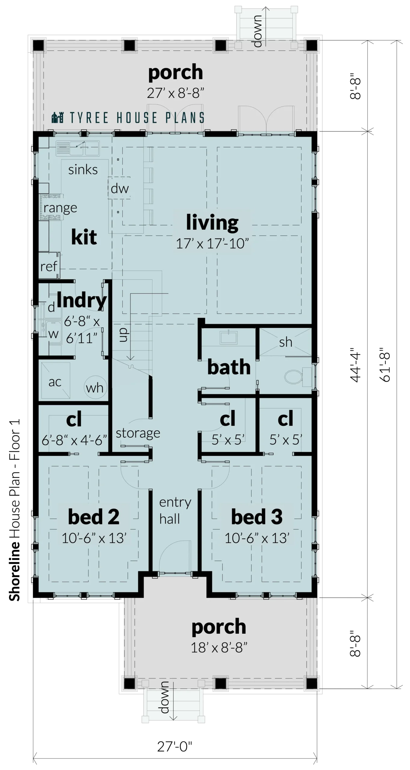 Floor 1 - Shoreline by Tyree House Plans