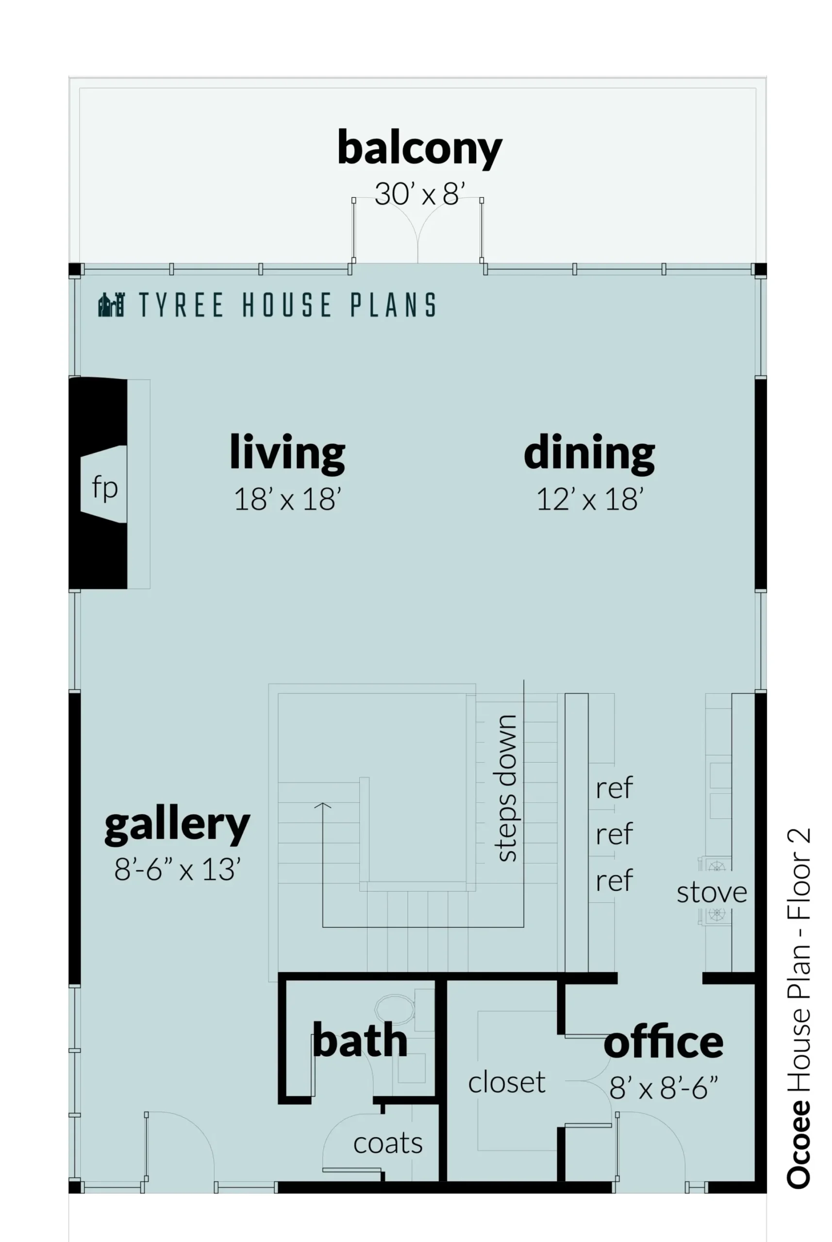 Floor 2 - Ocoee by Tyree House Plans