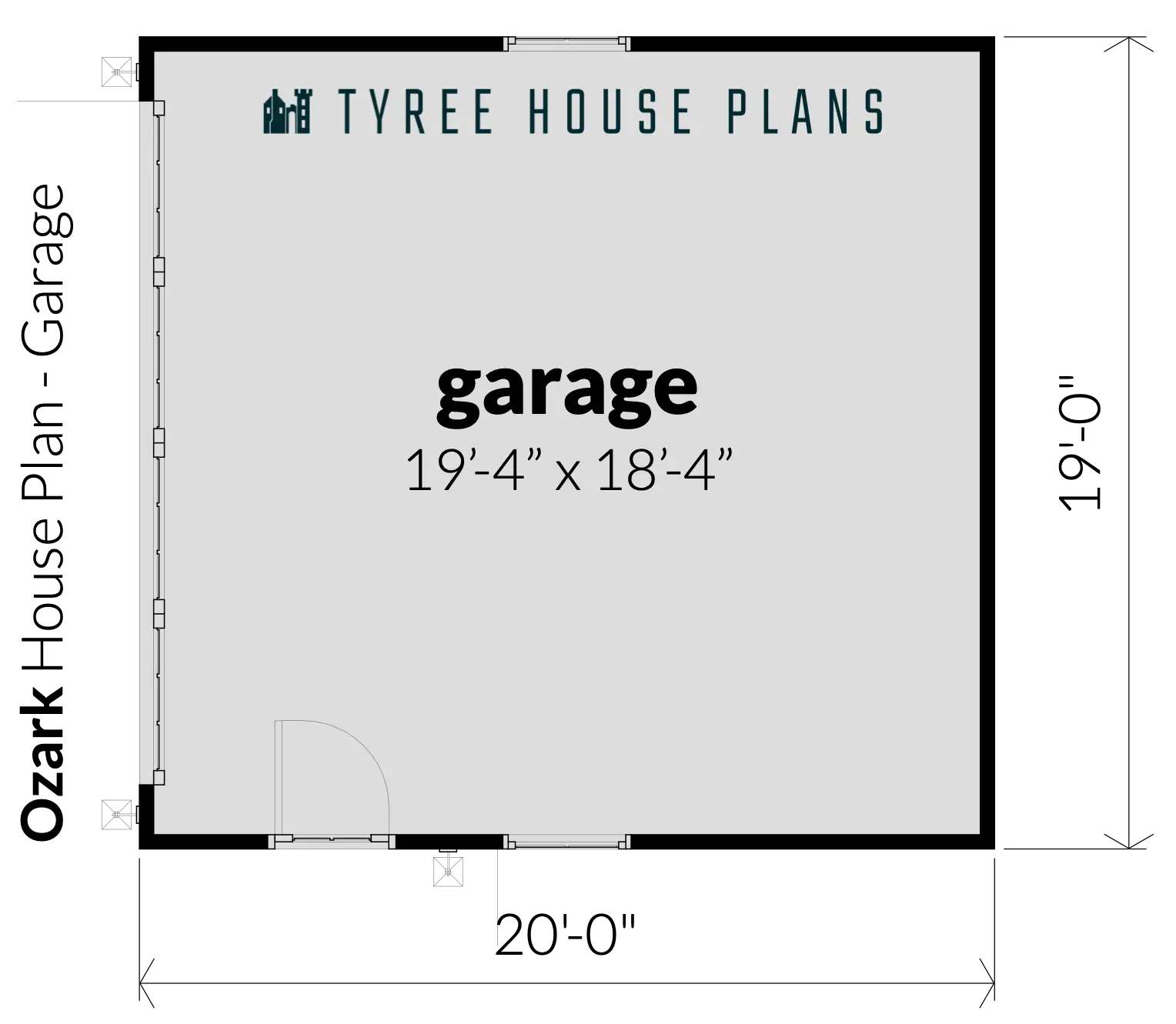 Garage - Ozark by Tyree House Plans