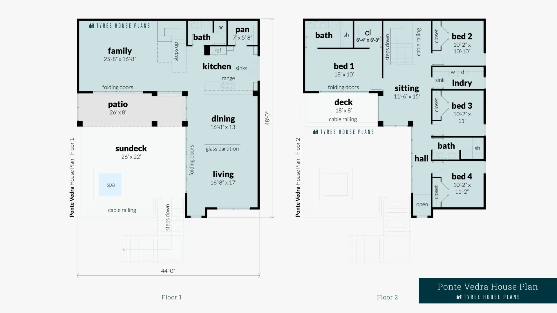 Ponte Vedra House Plan Floor Artwork by Tyree House Plans