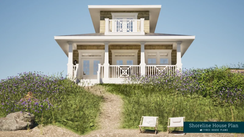 Rear - Shoreline by Tyree House Plans