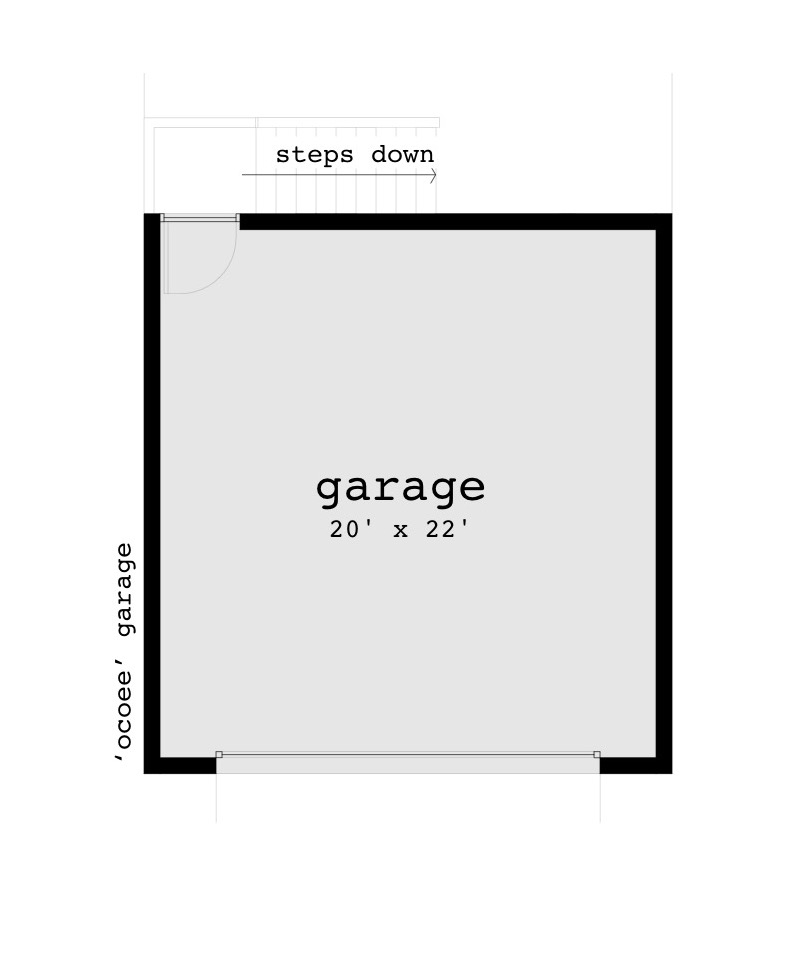 Ocoee House Plan - Garage