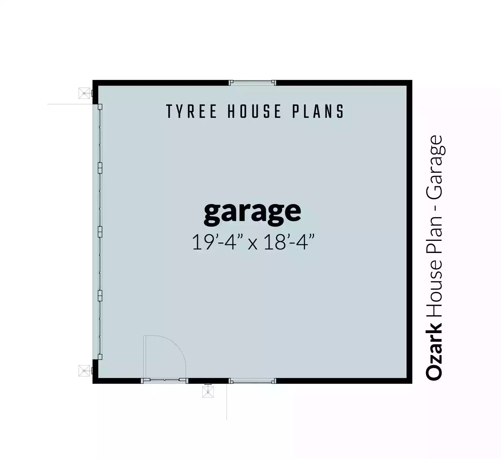 Garage plan. Ozark by Tyree House Plans.