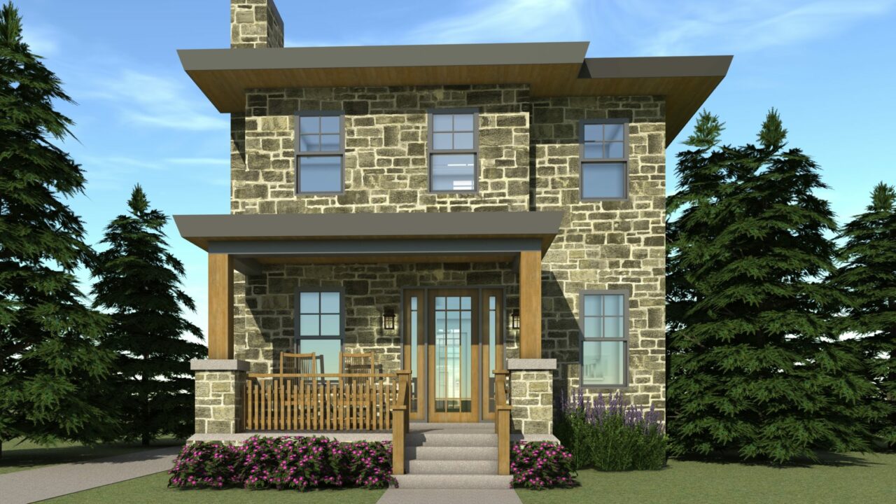 Front view. Ozark by Tyree House Plans.