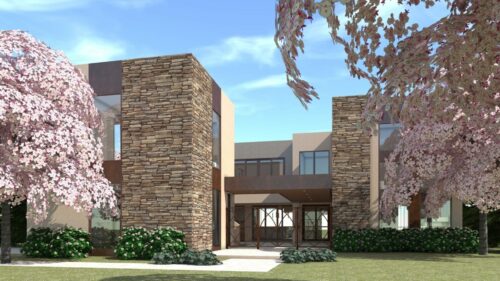 Front view. Peoria by Tyree House Plans.