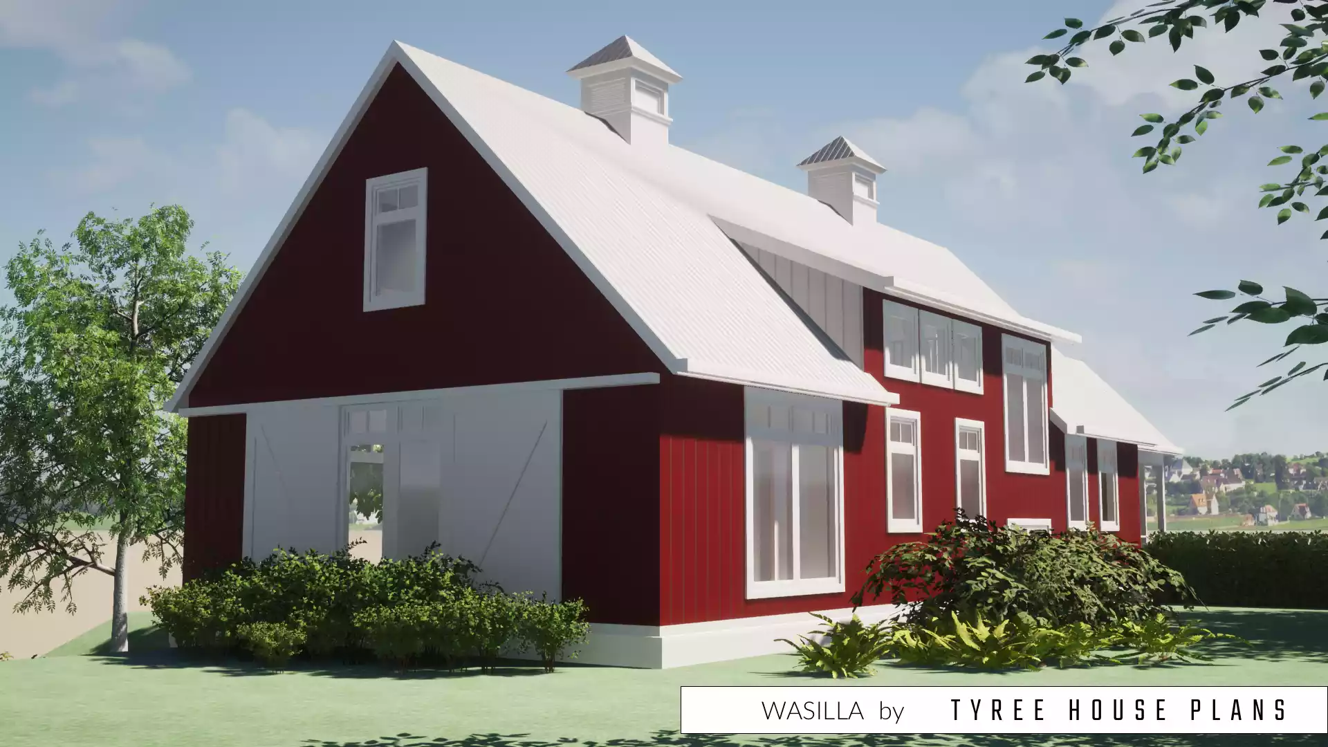 Right side with bedroom windows. Wasilla by Tyree House Plans.
