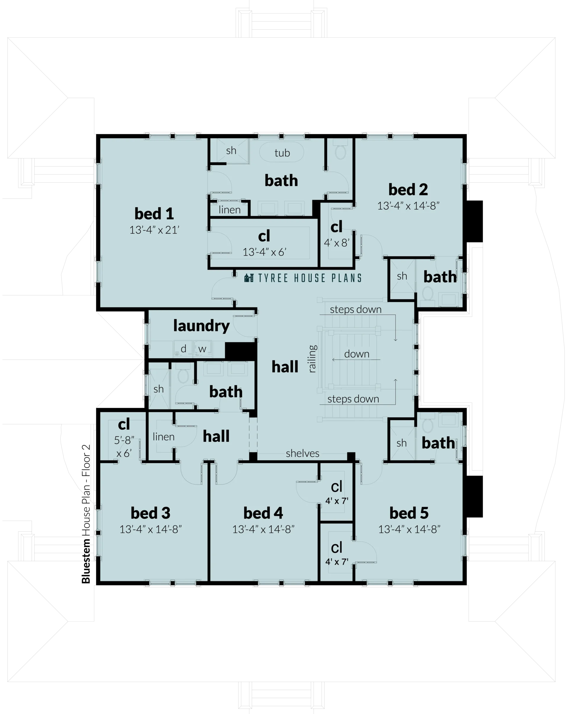 Floor 2 - Bluestem by Tyree House Plans