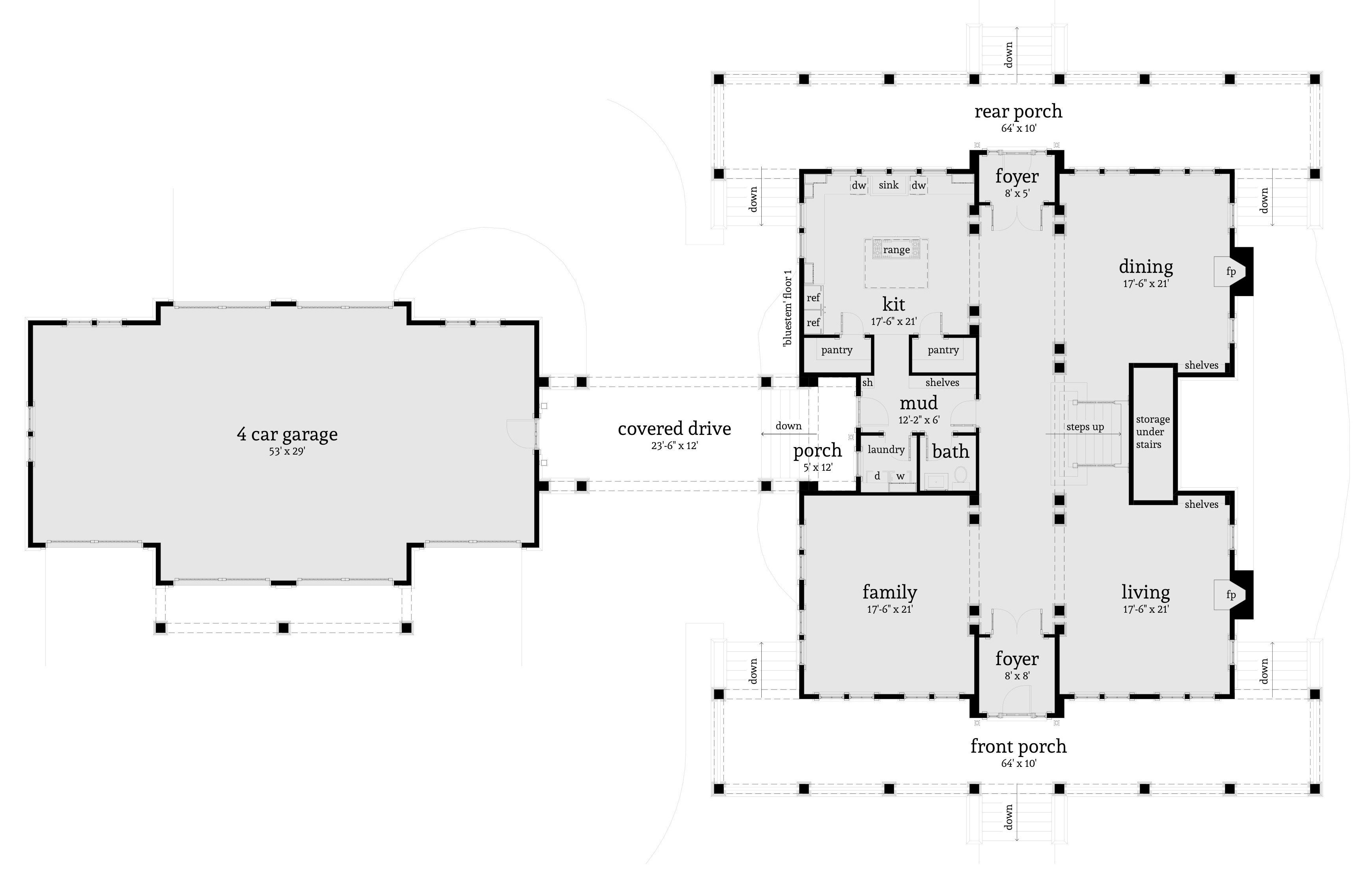 Bluestem Farmhouse Plan - 5 Beds, 5 Baths - Tyree House Plans Bluestem Farmhouse Plan - 5 Beds, 5 Baths - Tyree House Plans