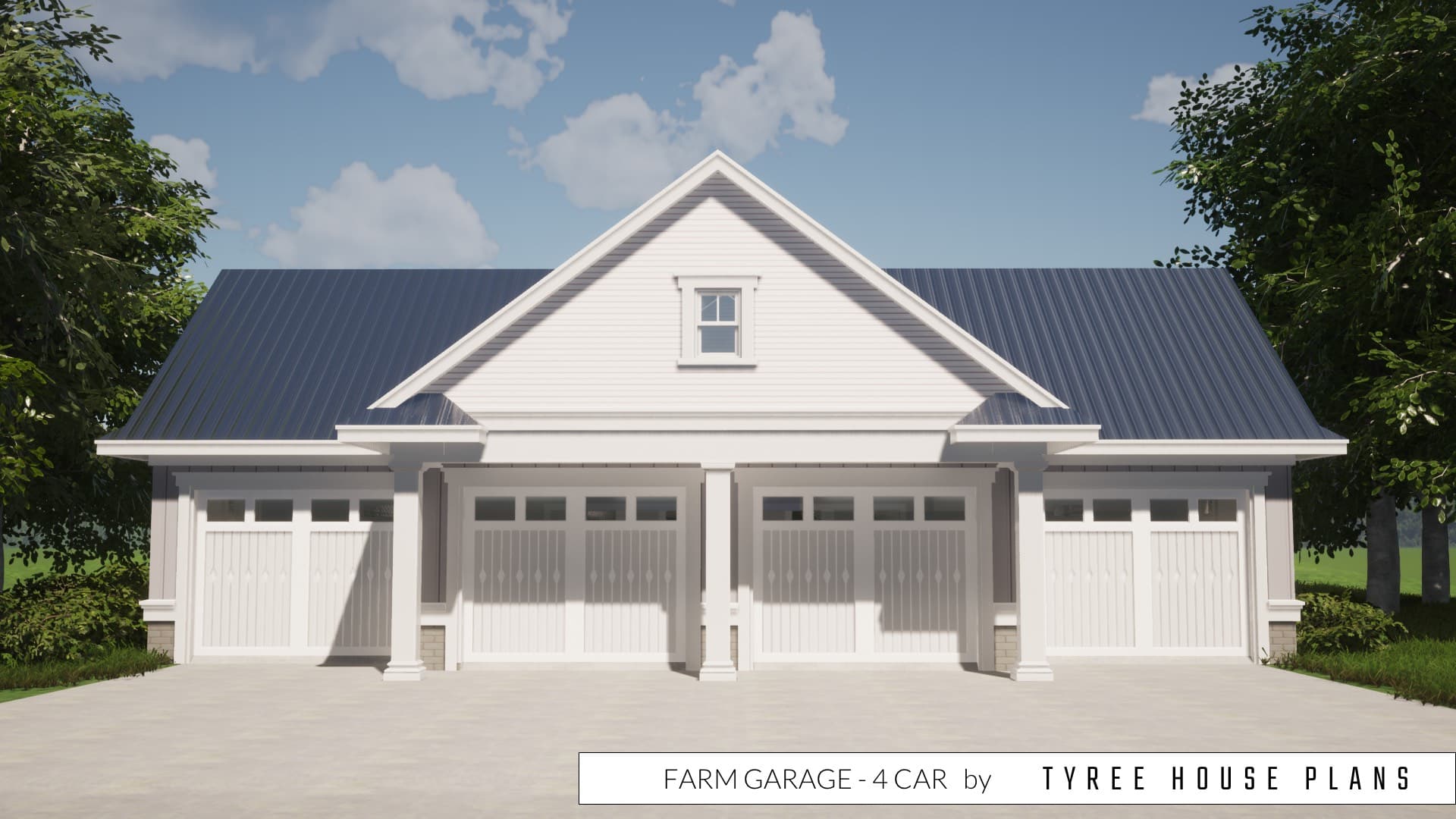 4 Car Farmhouse Garage Tyree House Plans