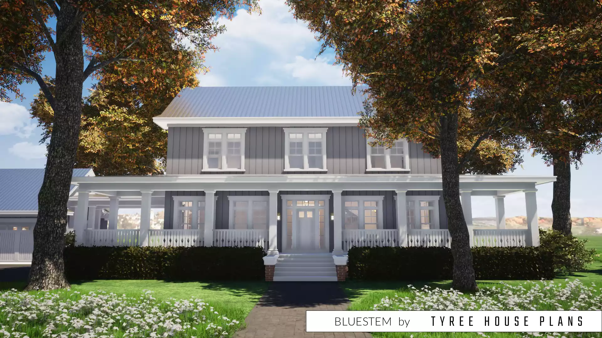 Front of house. Bluestem by Tyree House Plans.