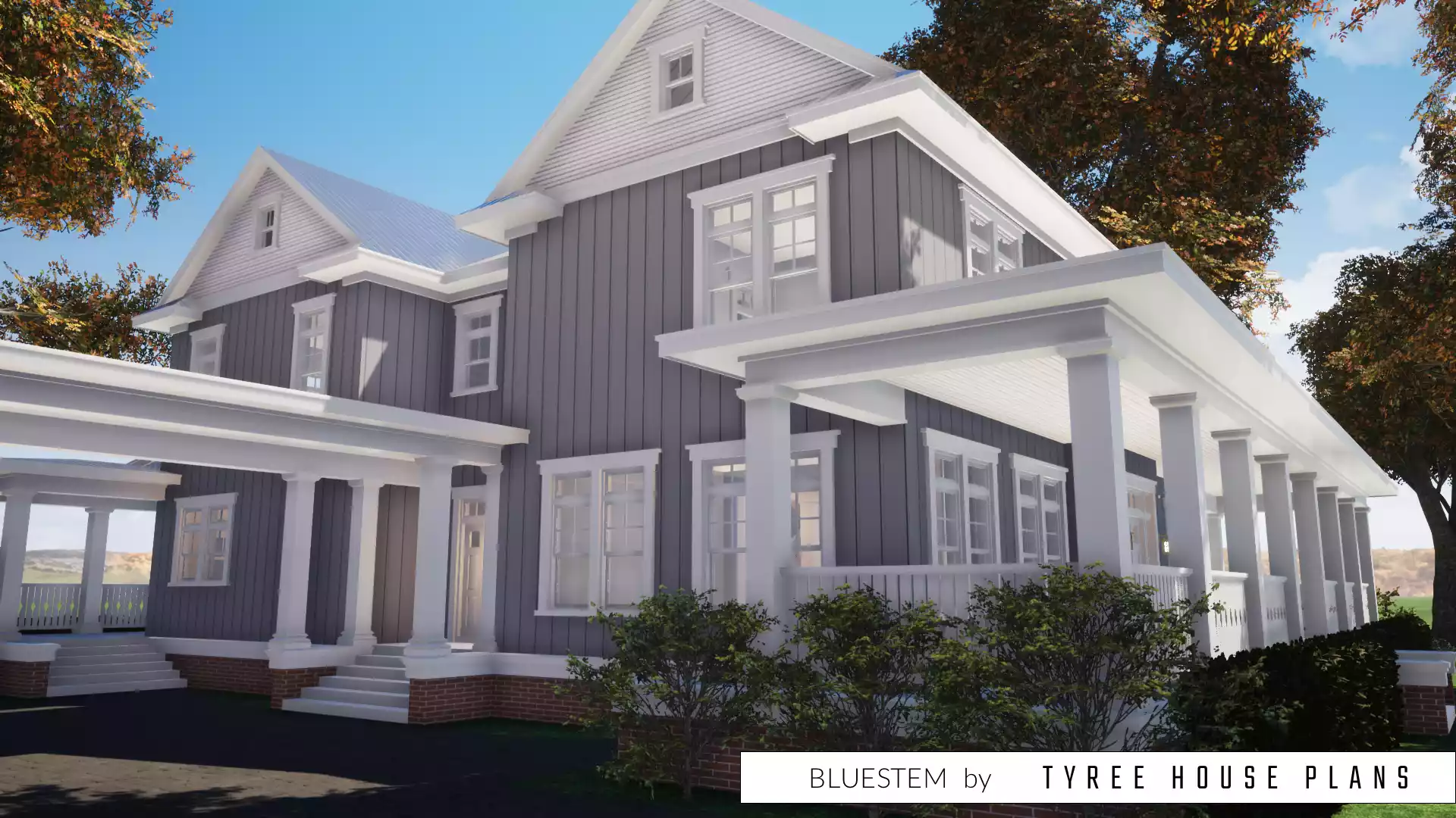 Left side of house. Bluestem by Tyree House Plans.