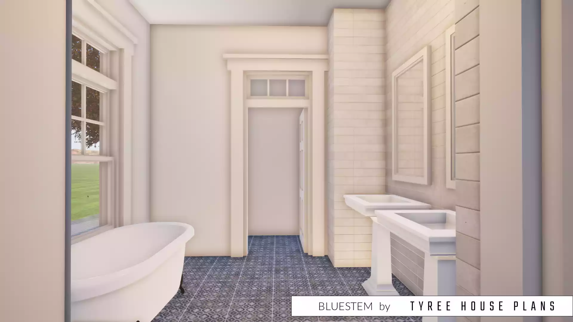 Master bathroom. Bluestem by Tyree House Plans.
