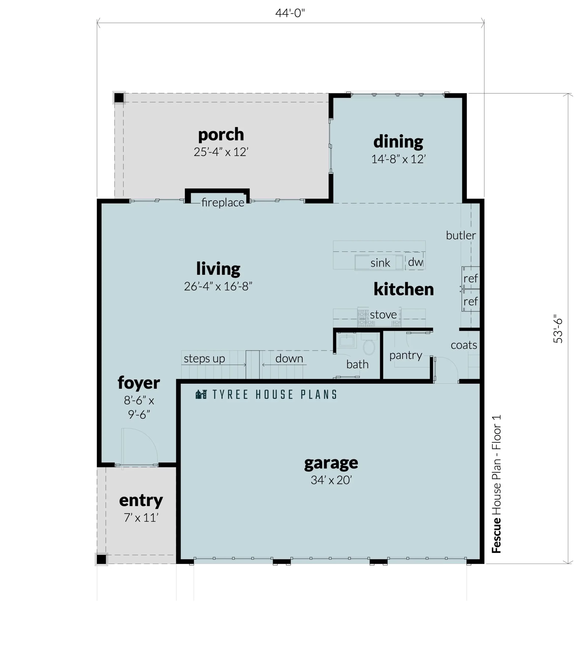 Floor 1 - Fescue House Plan