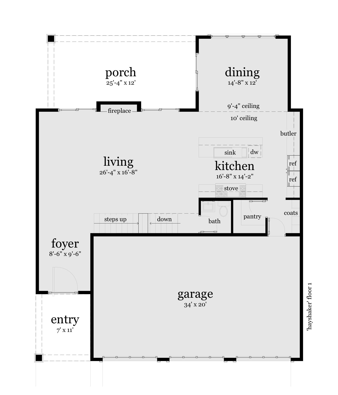Hayshaker House Plans - Floor 1