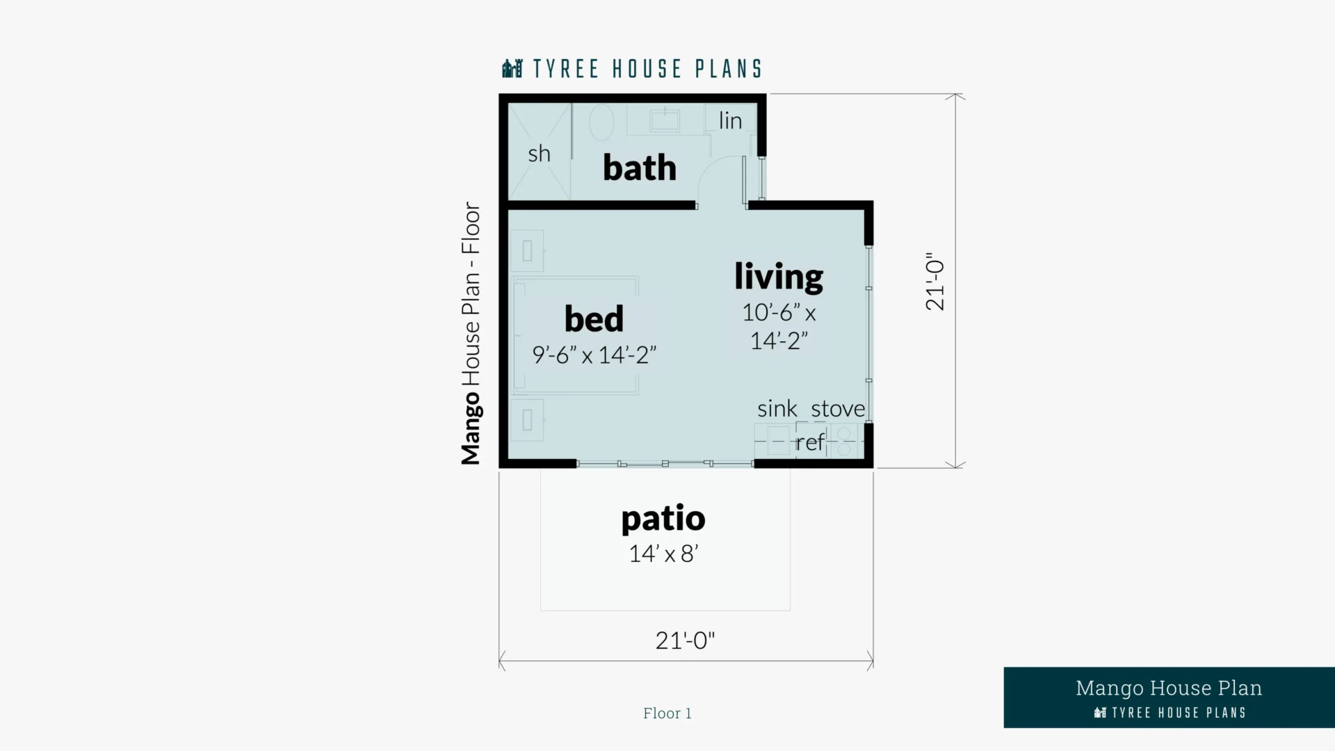 Mango House Plan Floor Artwork by Tyree House Plans