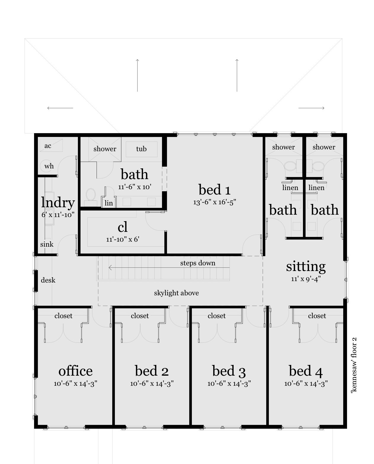 Floor 2. Kennesaw by Tyree House Plans.