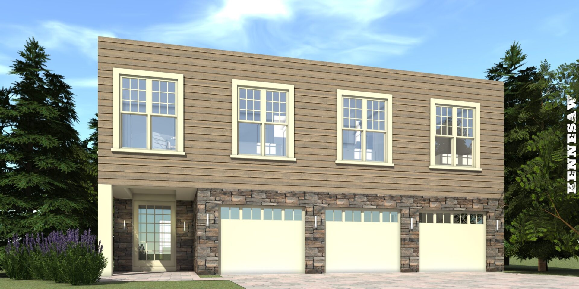 Front view. Kennesaw by Tyree House Plans.