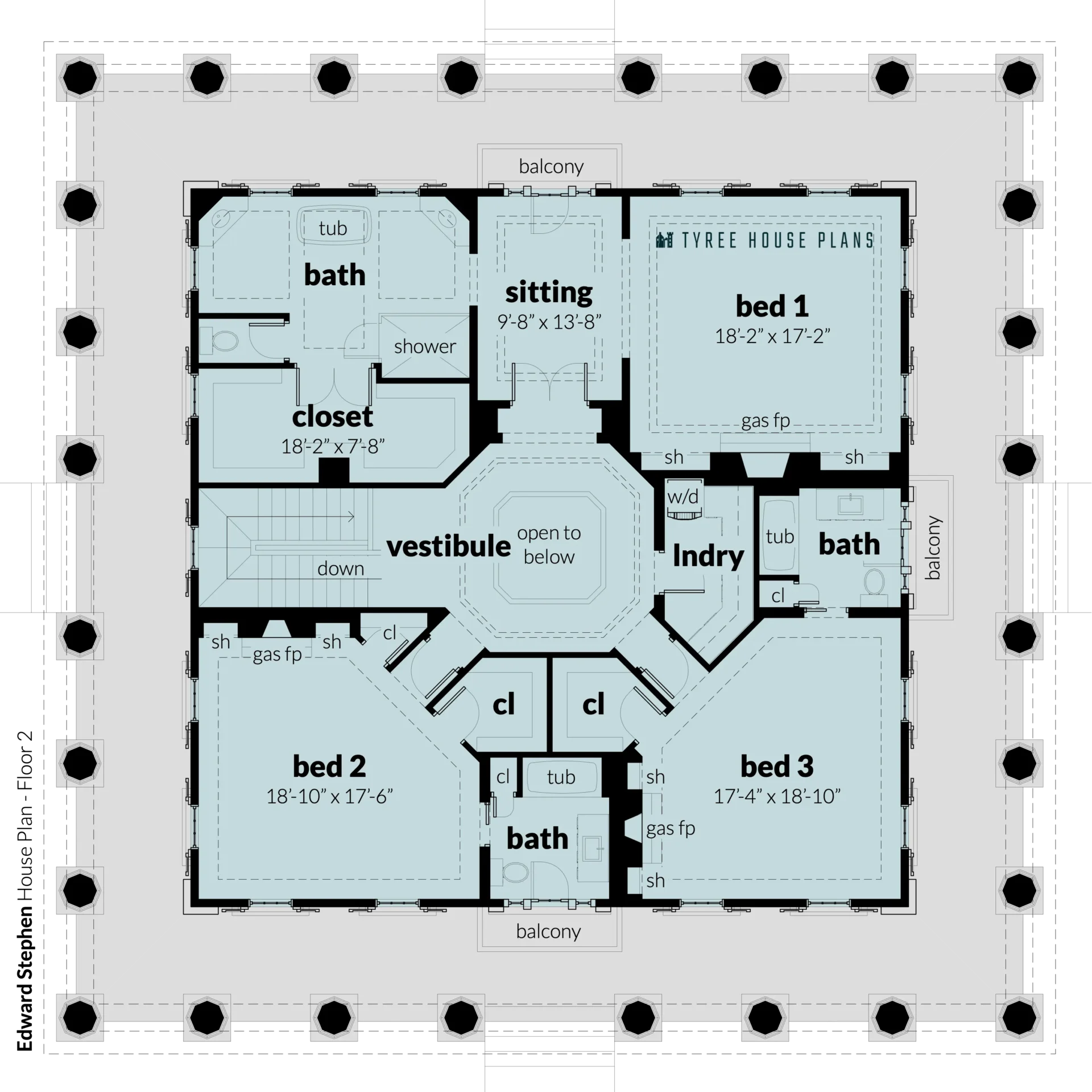 Floor 2 - Edward Stephen by Tyree House Plans