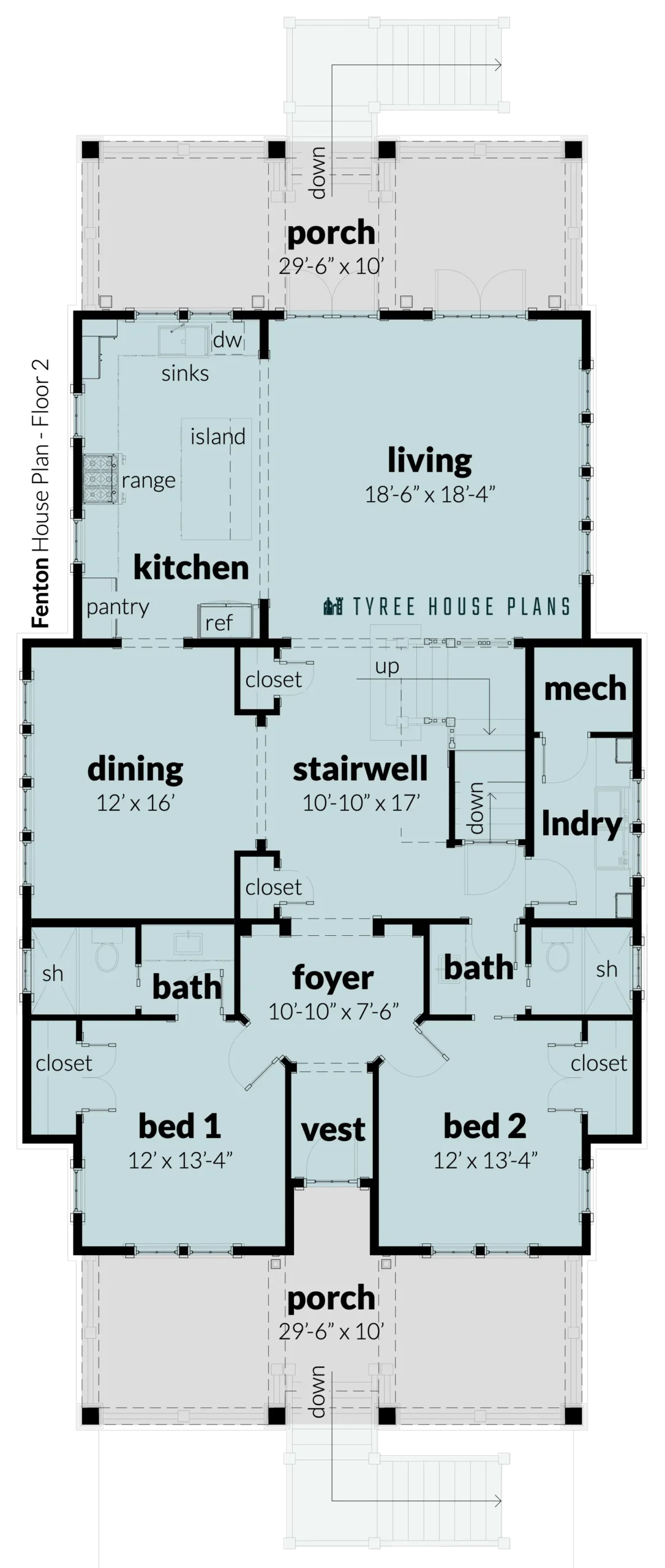 Floor 2 - Fenton by Tyree House Plans