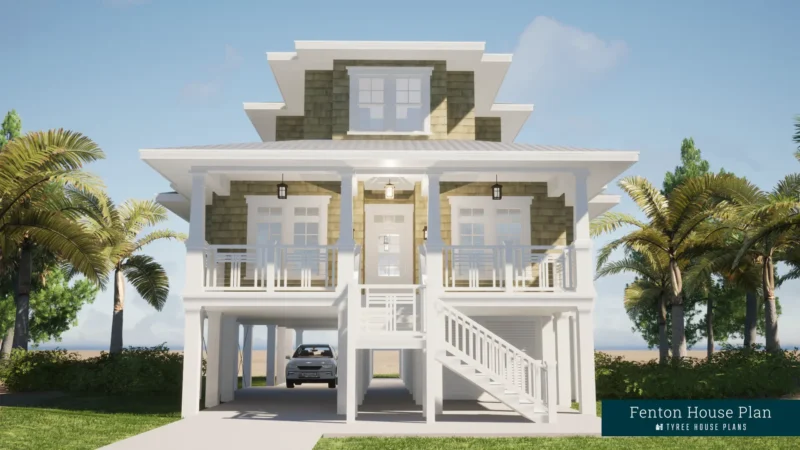 Front steps up to porch - Fenton by Tyree House Plans