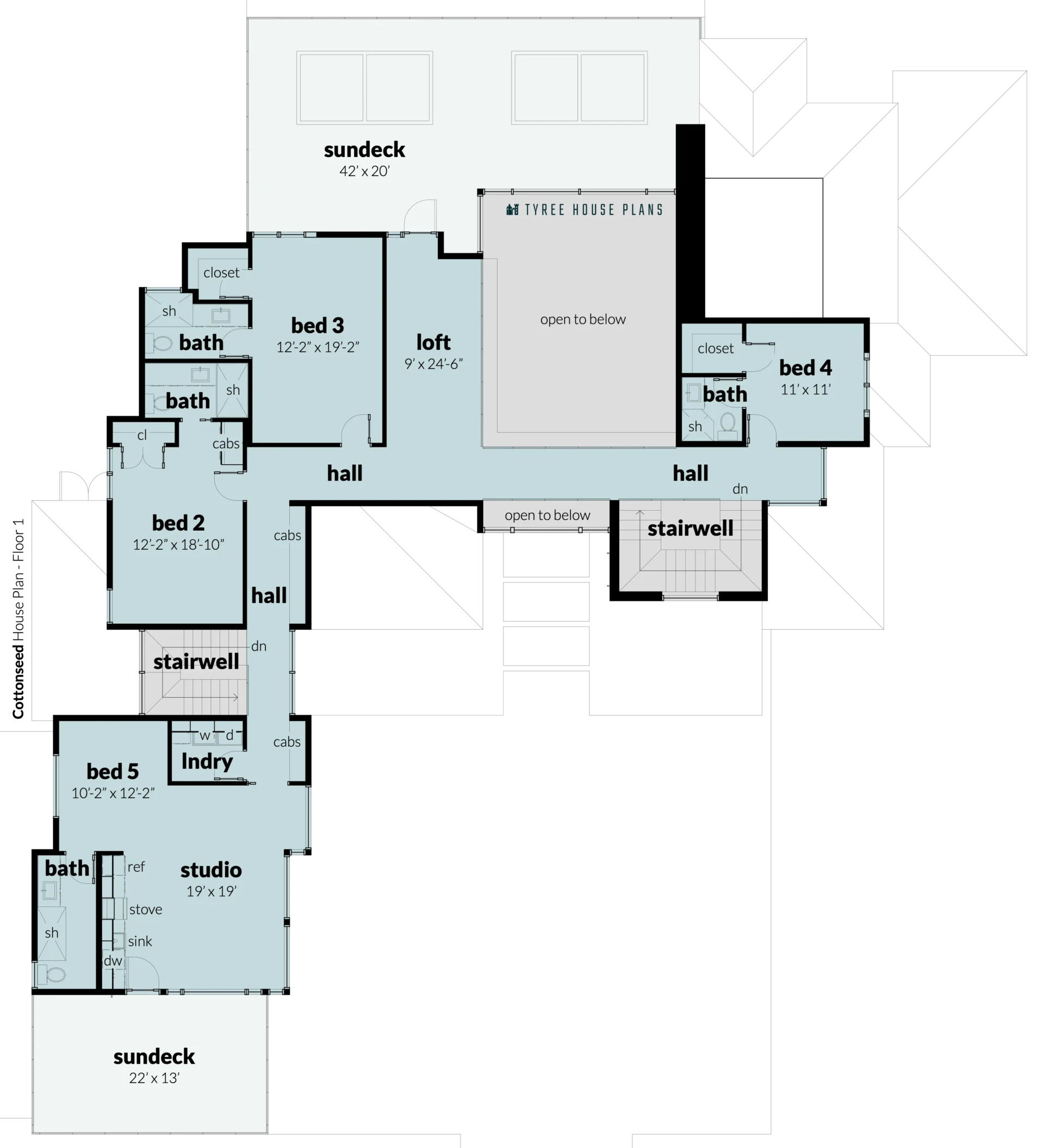 Floor 2 - Cottonseed by Tyree House Plans