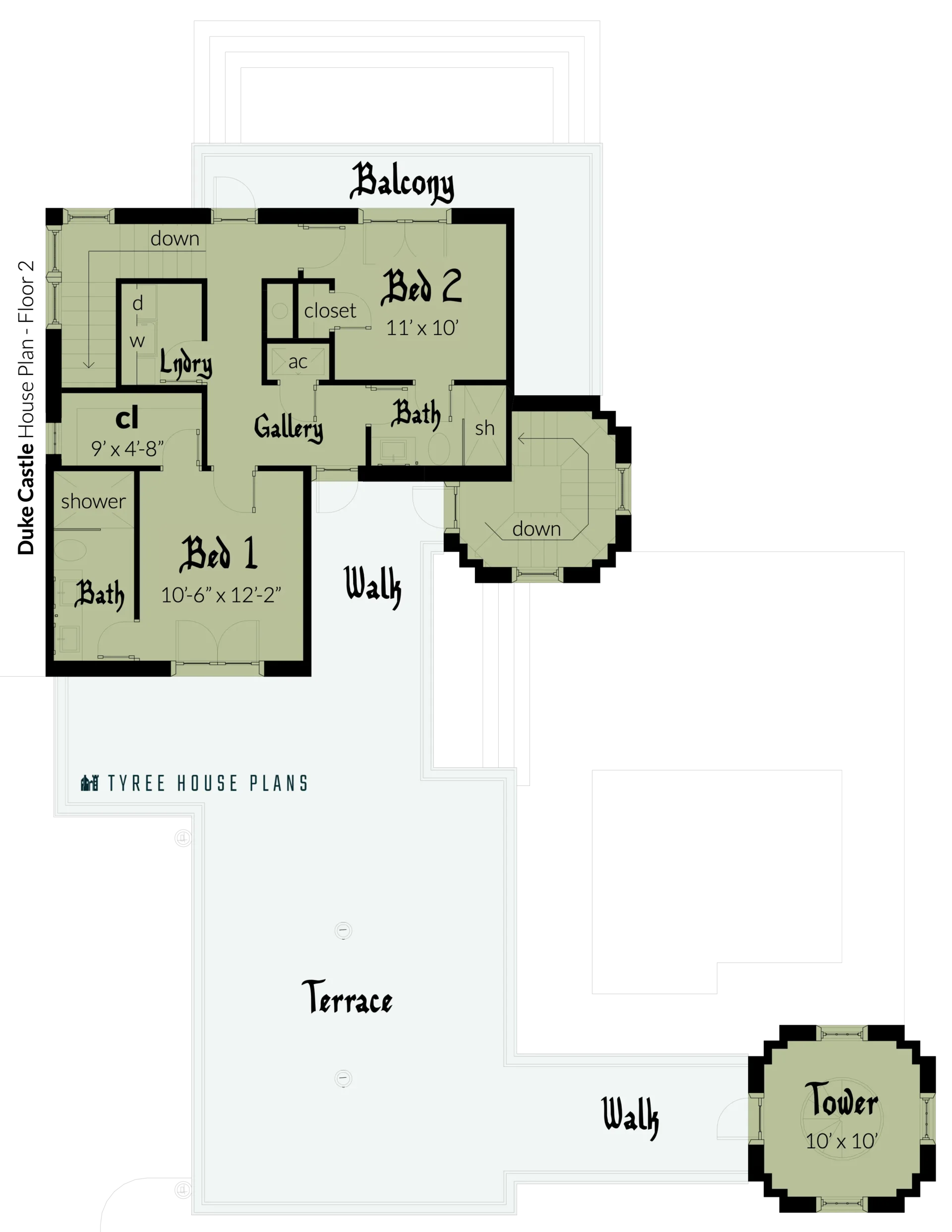 Floor 2 - Duke Castle by Tyree House Plans