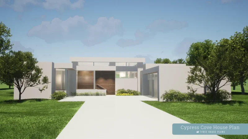 Front view. Cypress Cove by Tyree House Plans.