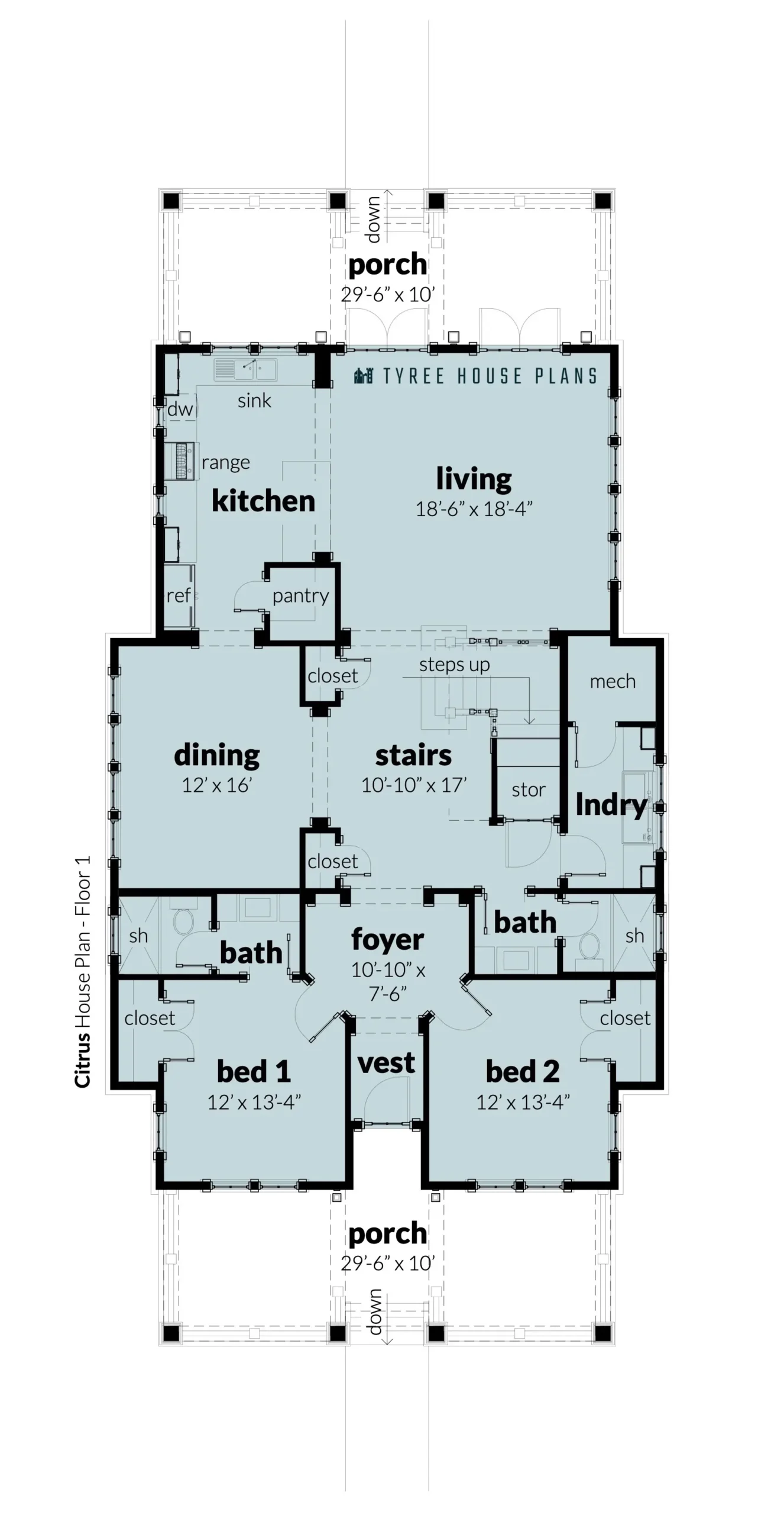 Floor1 - Citrus by Tyree House Plans