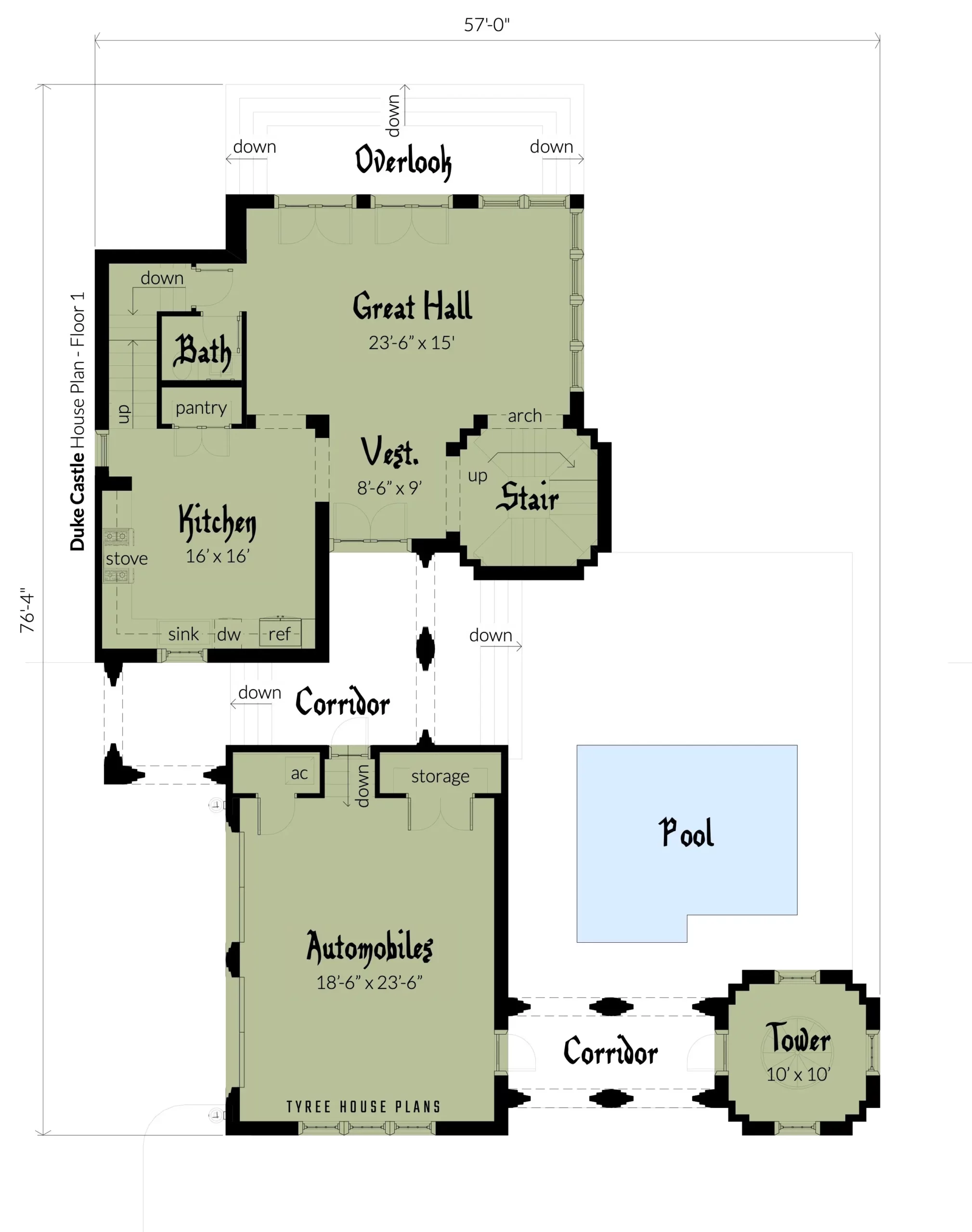 Floor 1 - Duke Castle Plan