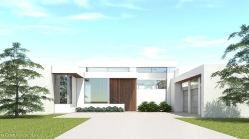 Luxury Modern Patio Home. 4 Bedroom Suites. Cypress Cove by Tyree House Plans.