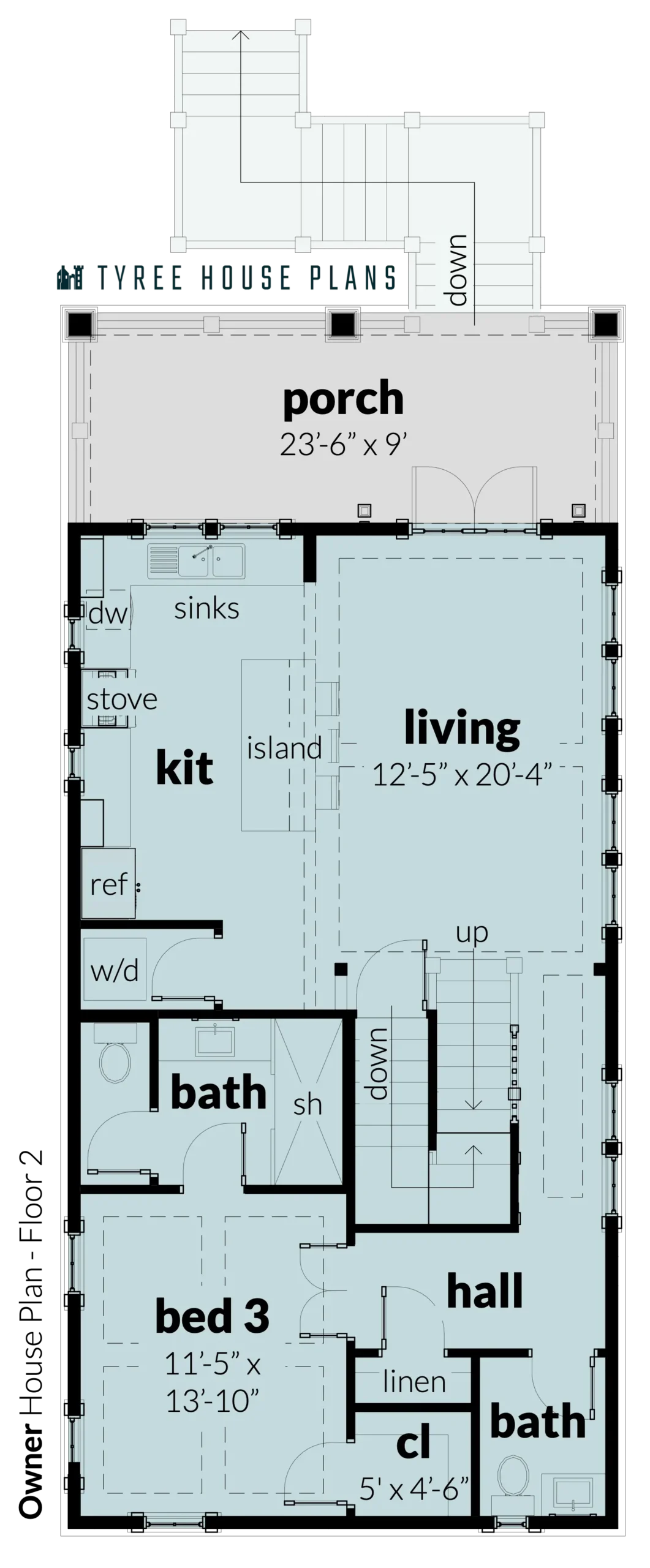 Floor 2 - Owner by Tyree House Plans