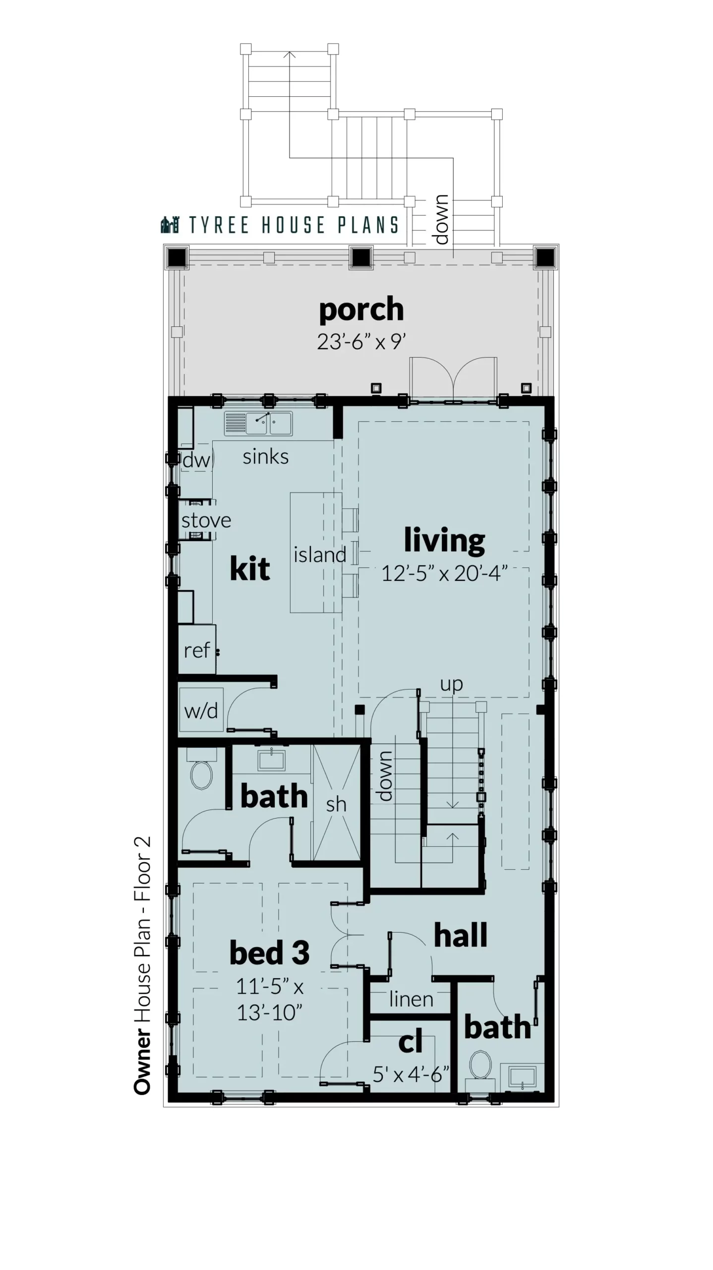 Floor 2 - Owner by Tyree House Plans