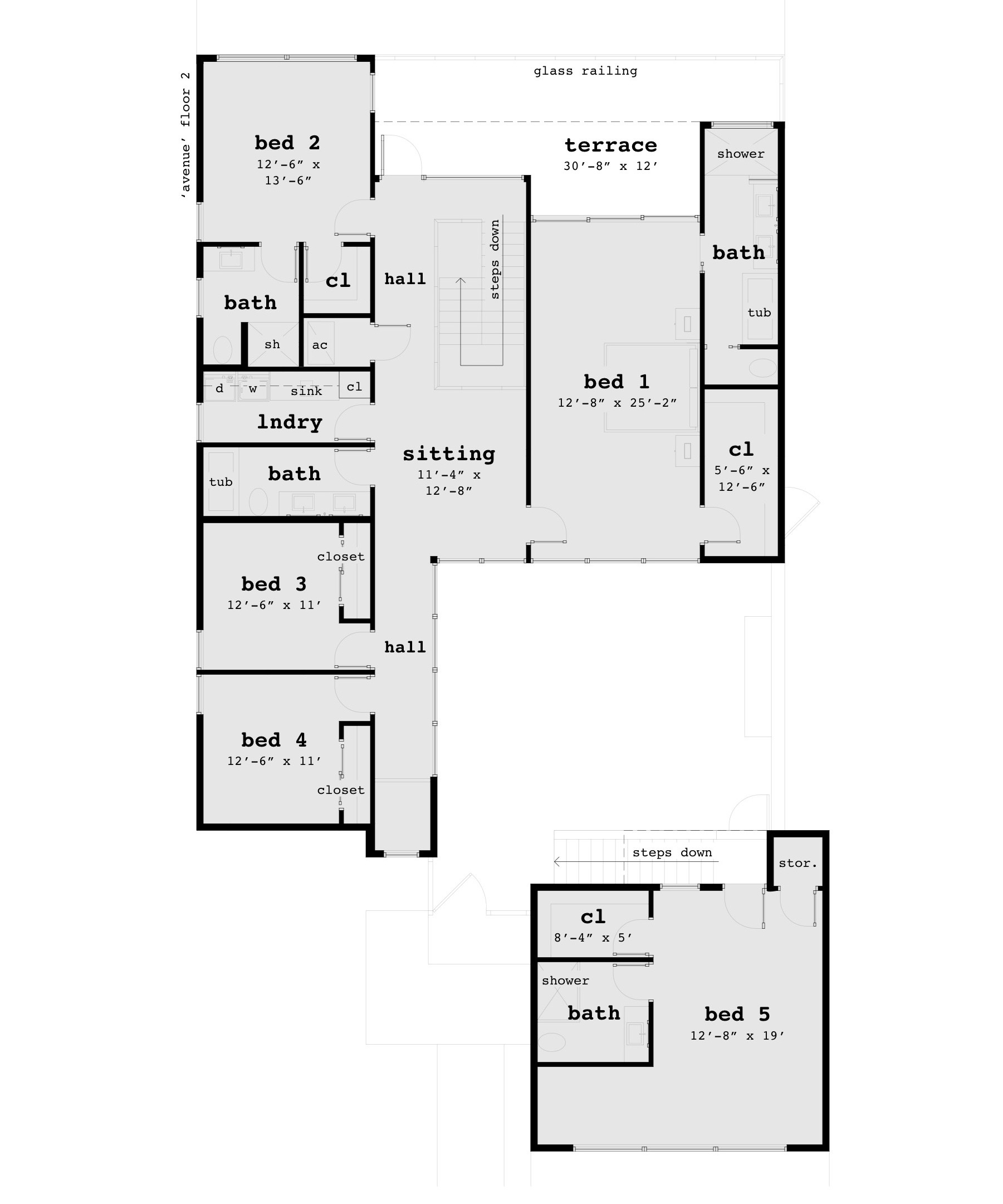Floor 2 - Avenue House Plan - Tyree House Plans