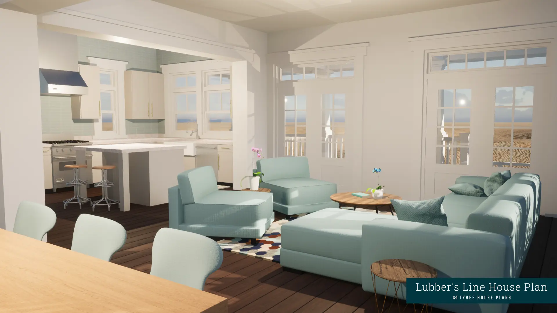 Dining - Lubber's Line by Tyree House Plans