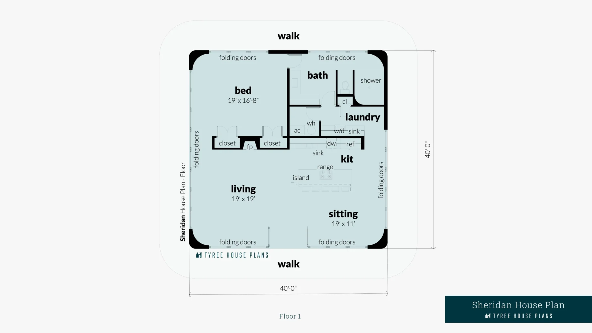 Sheridan House Plan Floor Artwork by Tyree House Plans