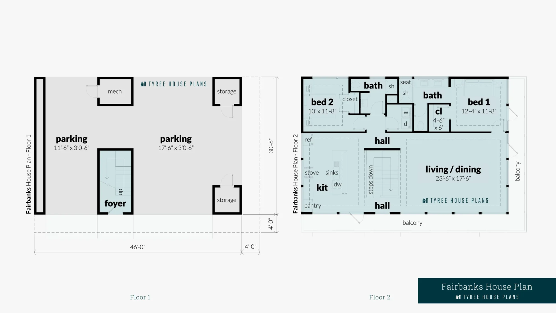 Fairbanks House Plan Floor Artwork by Tyree House Plans