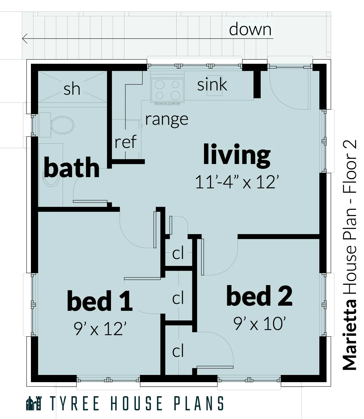 Floor 2 - Marietta by Tyree House Plans