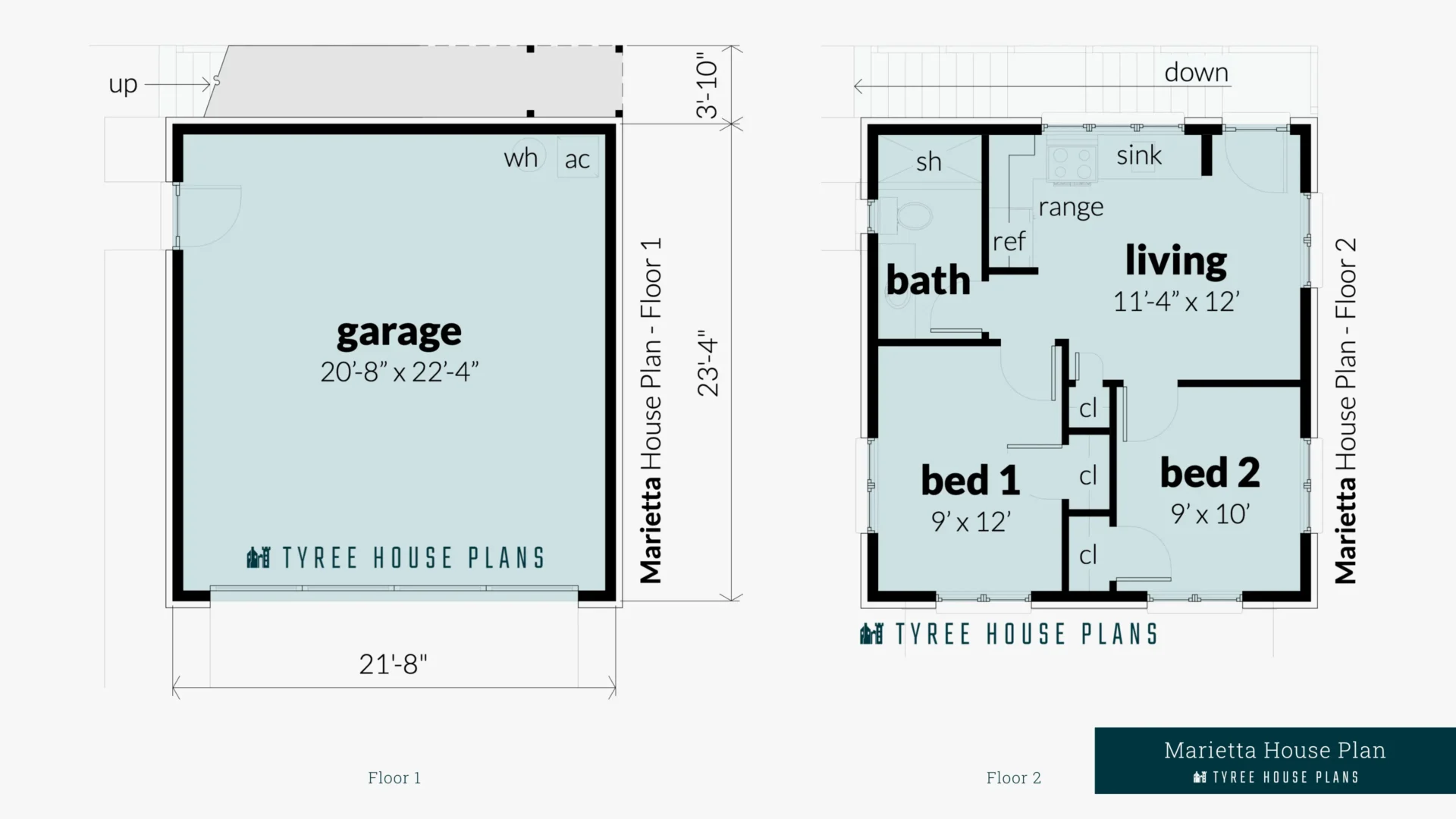 Marietta House Plan Floor Artwork by Tyree House Plans