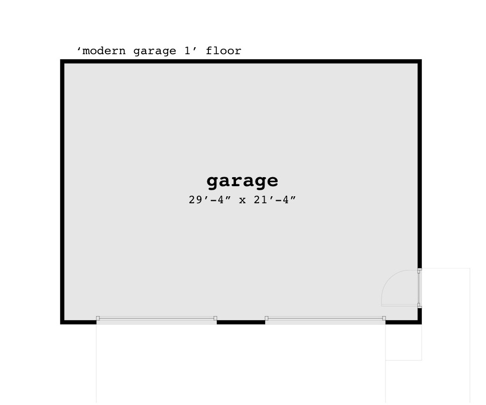 Modern Garage 2 Plan - Tyree House Plans