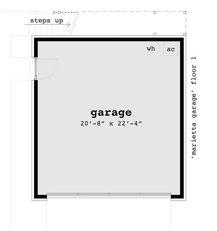 Marietta Garage Plan by Tyree House Plans
