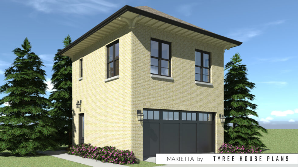 Marietta. The Brick Garage Apartment by Tyree House Plans.