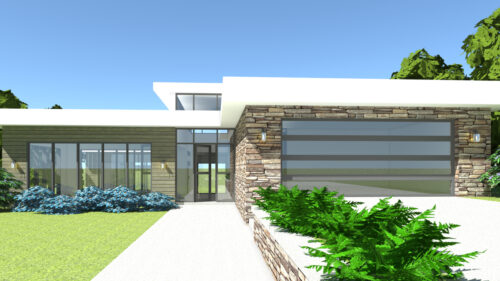 3 Bedroom Mid-Century Modern. Searcy by Tyree House Plans.