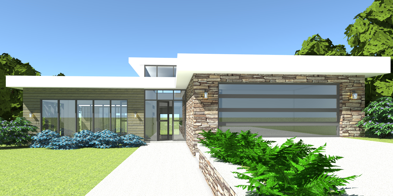 3 Bedroom Mid Century Modern Tyree House Plans