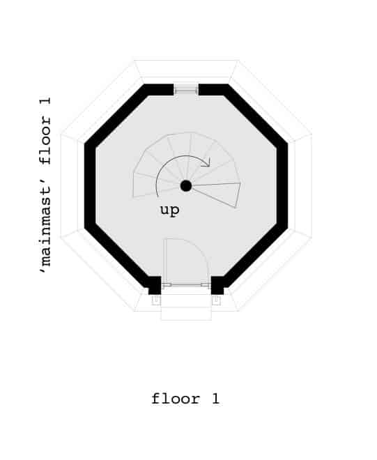 Floor 1. Mainmast by Tyree House Plans