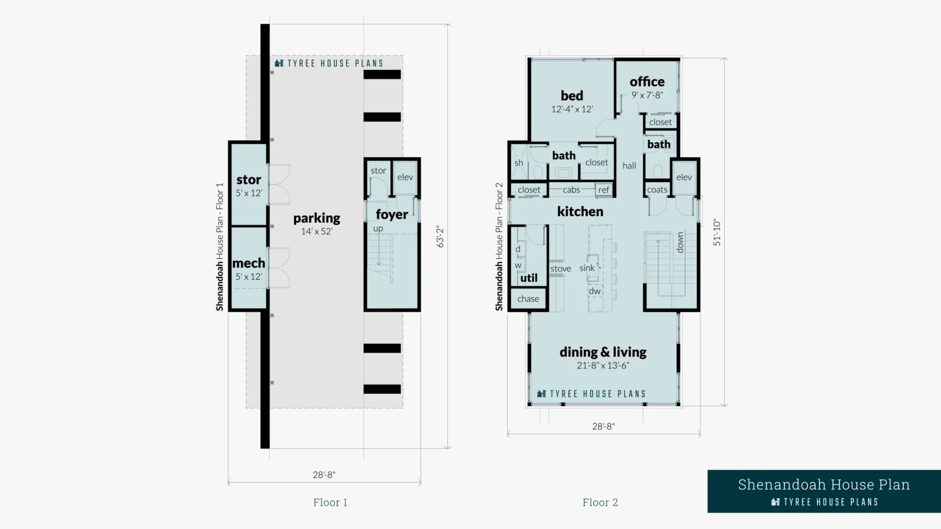 Shenandoah House Plan Floor Artwork by Tyree House Plans