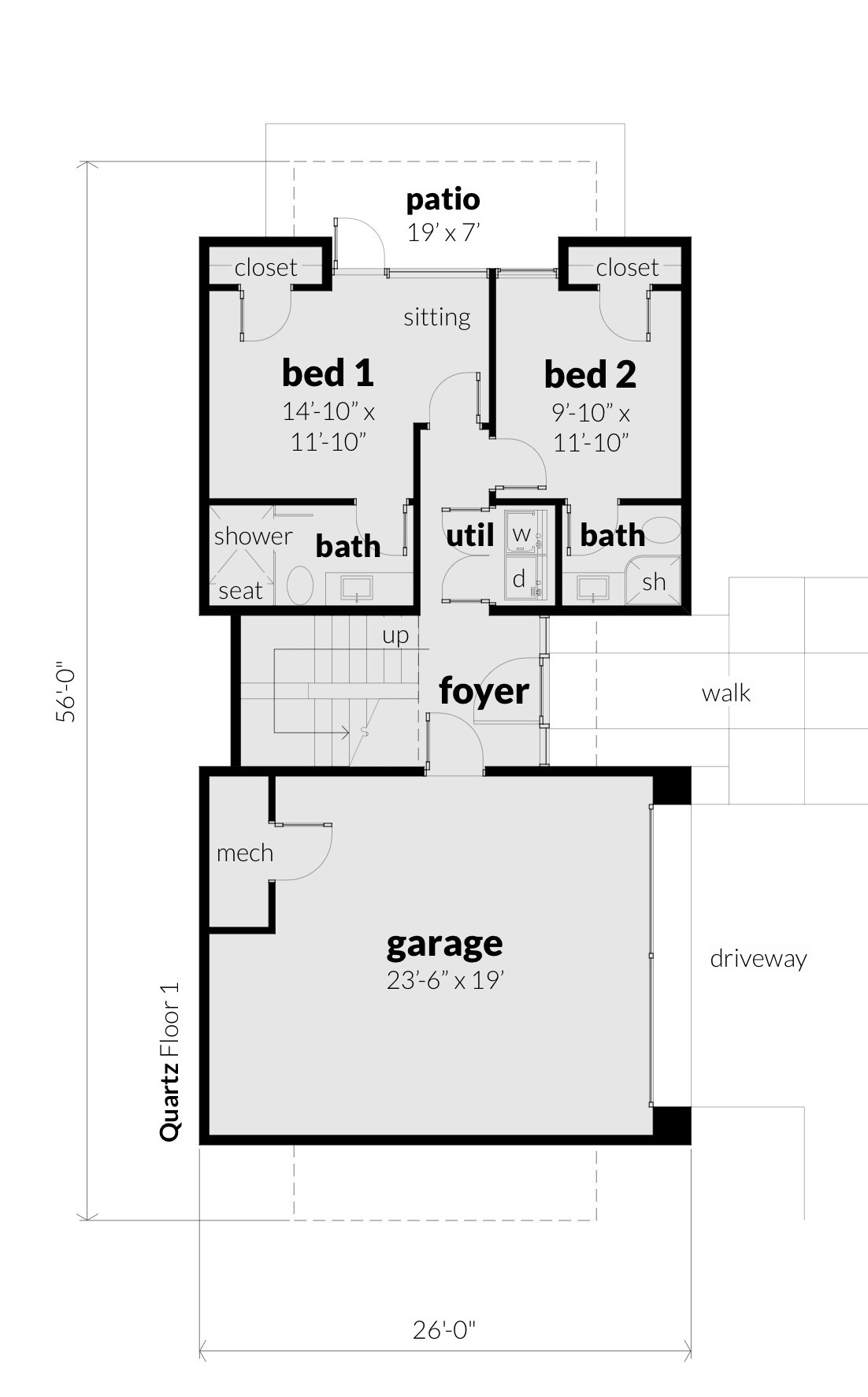 Floor 1, Quartz House Plan by Tyree House Plans